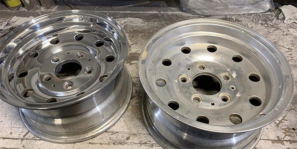 The Wheels Before and After Polishing - Conrad Tire and Auto