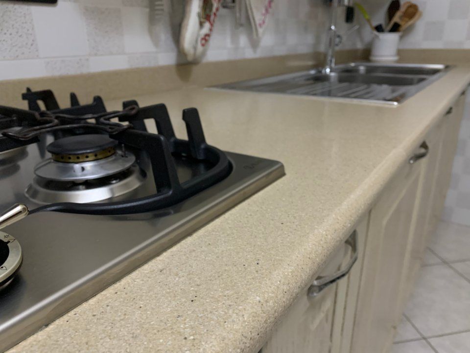 Piano cottura in marmo