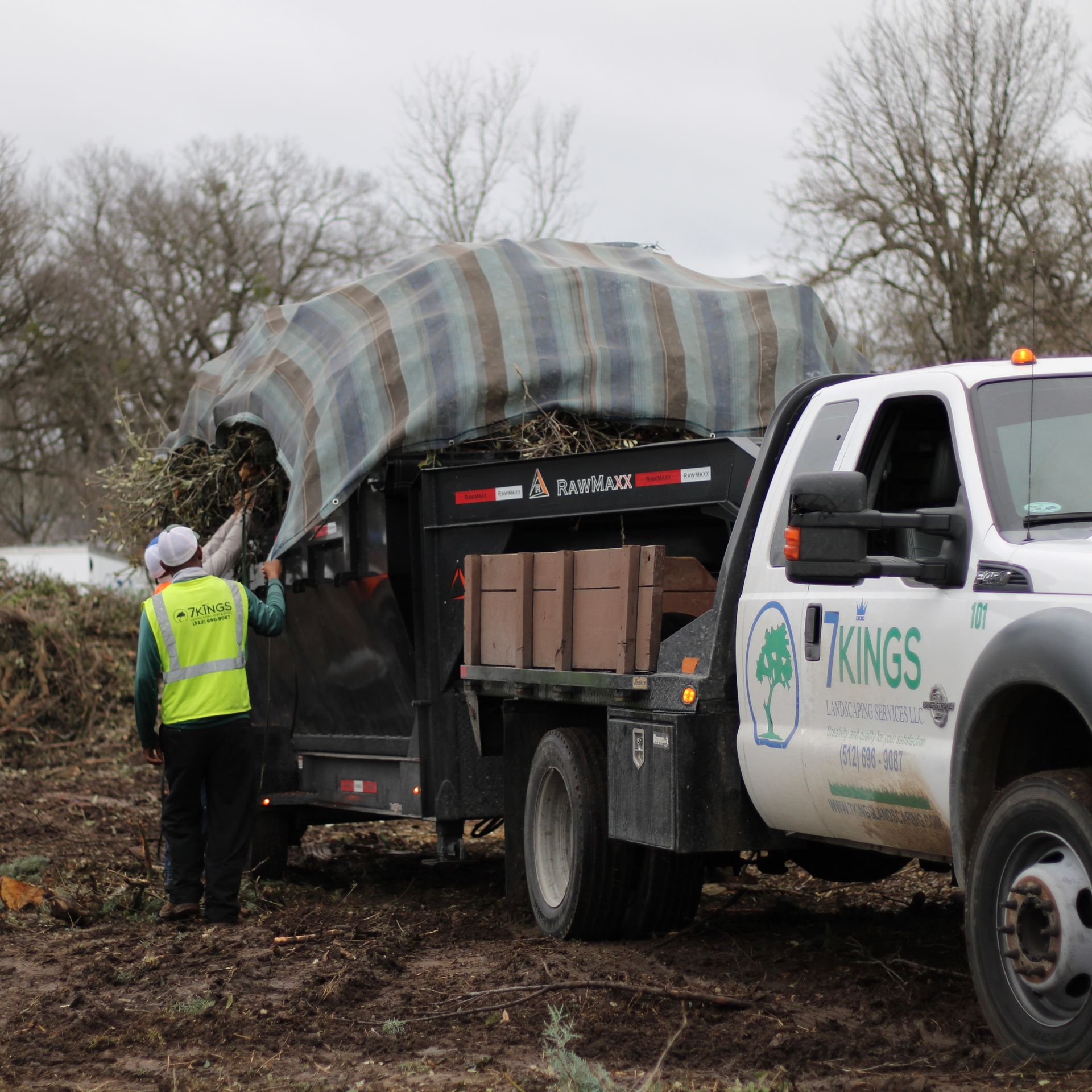 A white truck with the word kings on the side