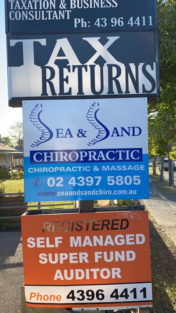 A Chiropractor's Office With A Lighthouse In The Background — Sea & Sand Chiropractic In Toukley, NSW