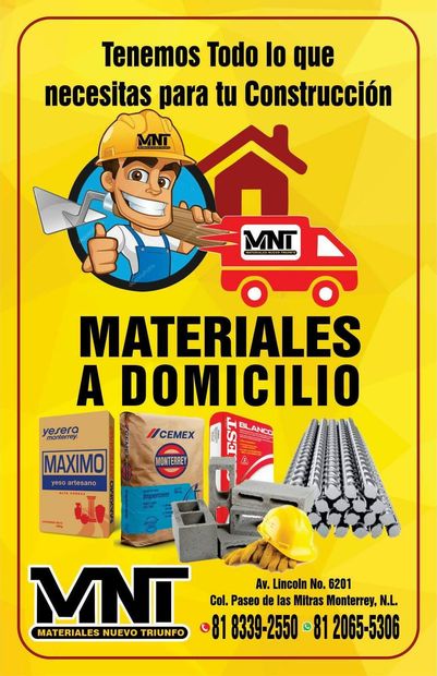 MATERIALES NUEVO TRIUNFO - Materiales a domicilio
