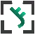 Green stylized "f" symbol within a dark gray square frame.