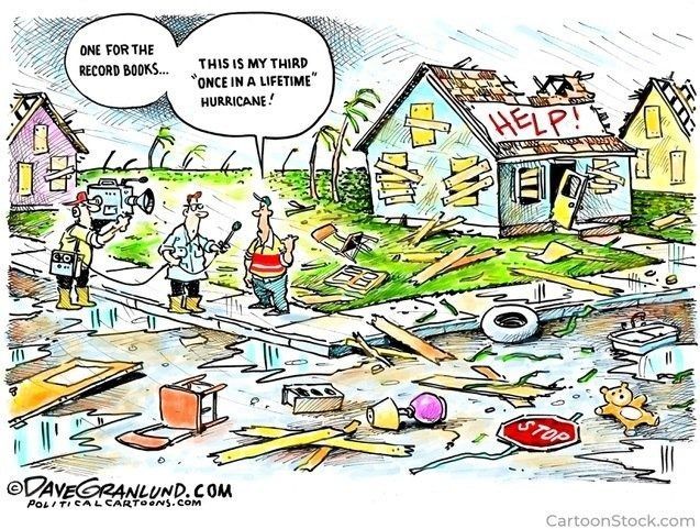 A cartoon of a house that has a sign that says help