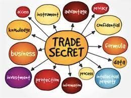 A diagram showing the different types of trade secrets