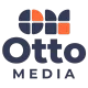 The logo for otto media is blue and orange