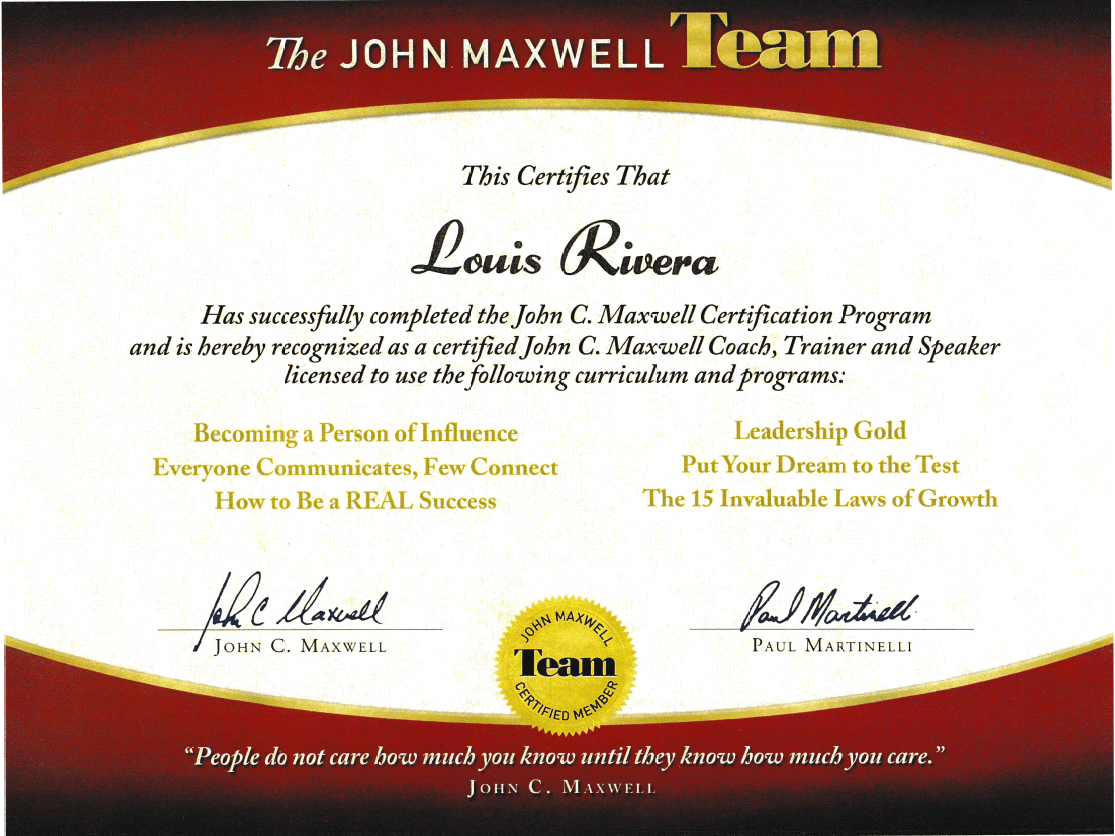 Jouis Rivera Certificate