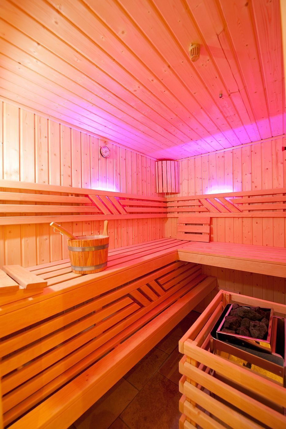 die Sauna im Chalet Ankogel