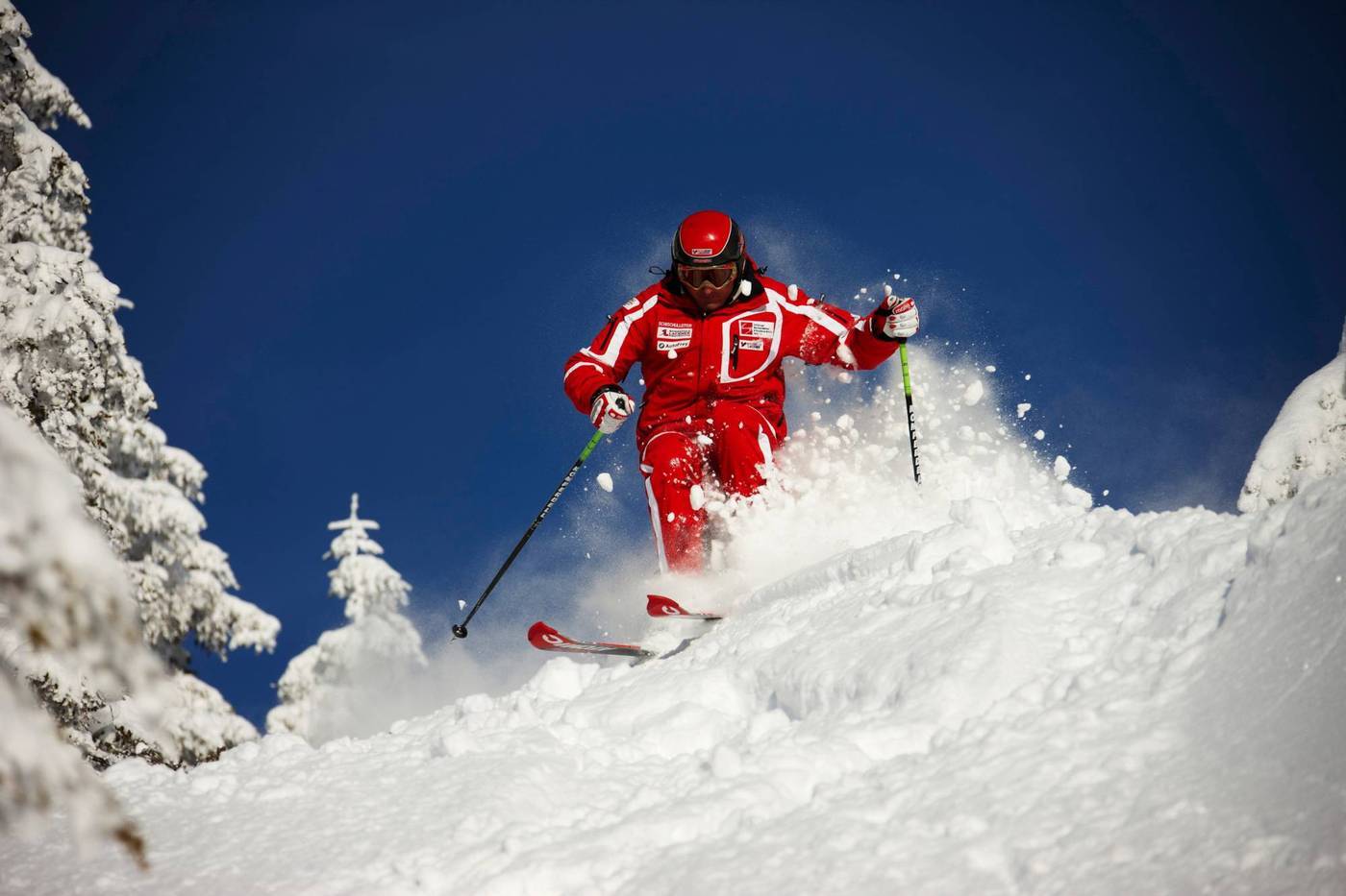 Ski-Fahren im Ski-Gebiet Tauern