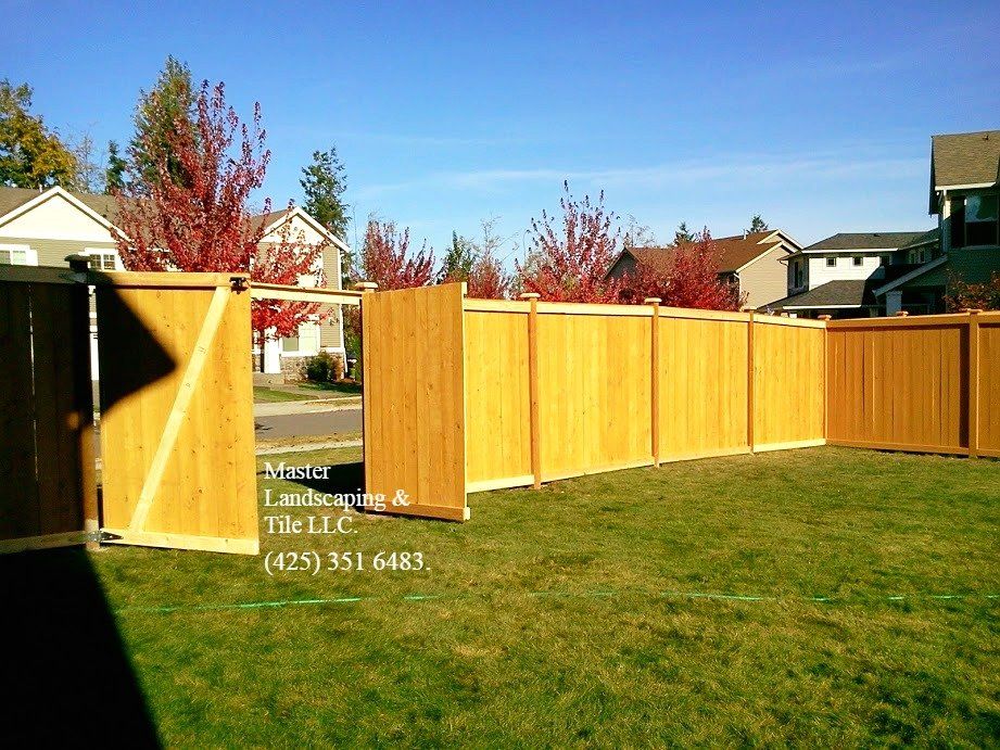Wooden Fences – Renton, WA – Master Landscaping & Tile LLC