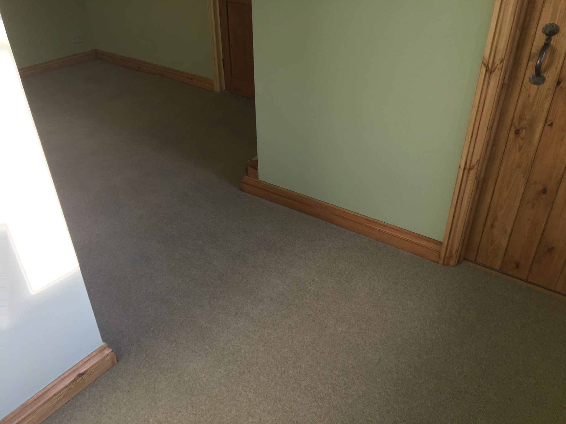 carpet laid in a hallway