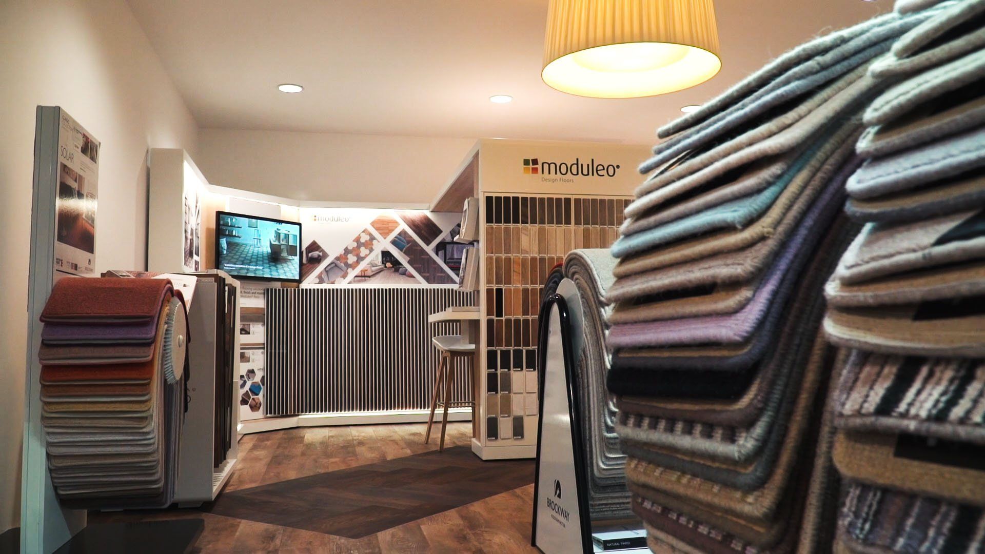 different types of flooring in a showroom