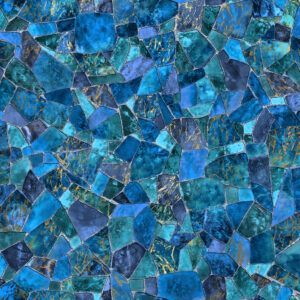 A close up of a blue tile with a marble texture.