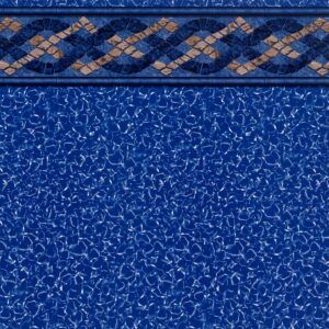 A blue carpet with a checkered pattern on it