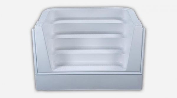 A white staircase with four steps on a white background