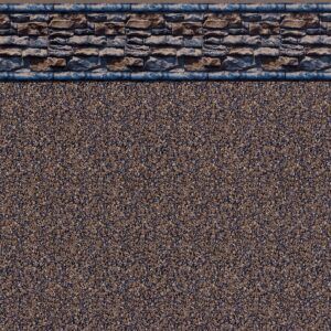 A close up of a stone wall with a blue border.