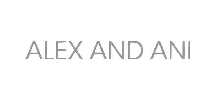 The alex and ani logo is on a white background.