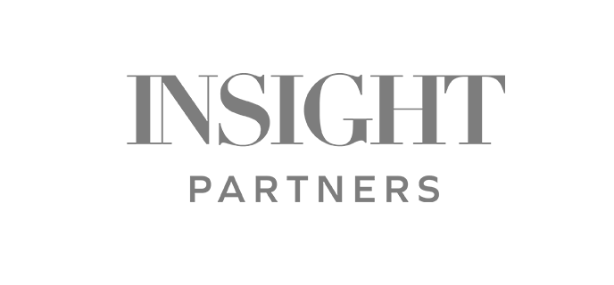 The logo for insight partners is a gray logo on a white background.