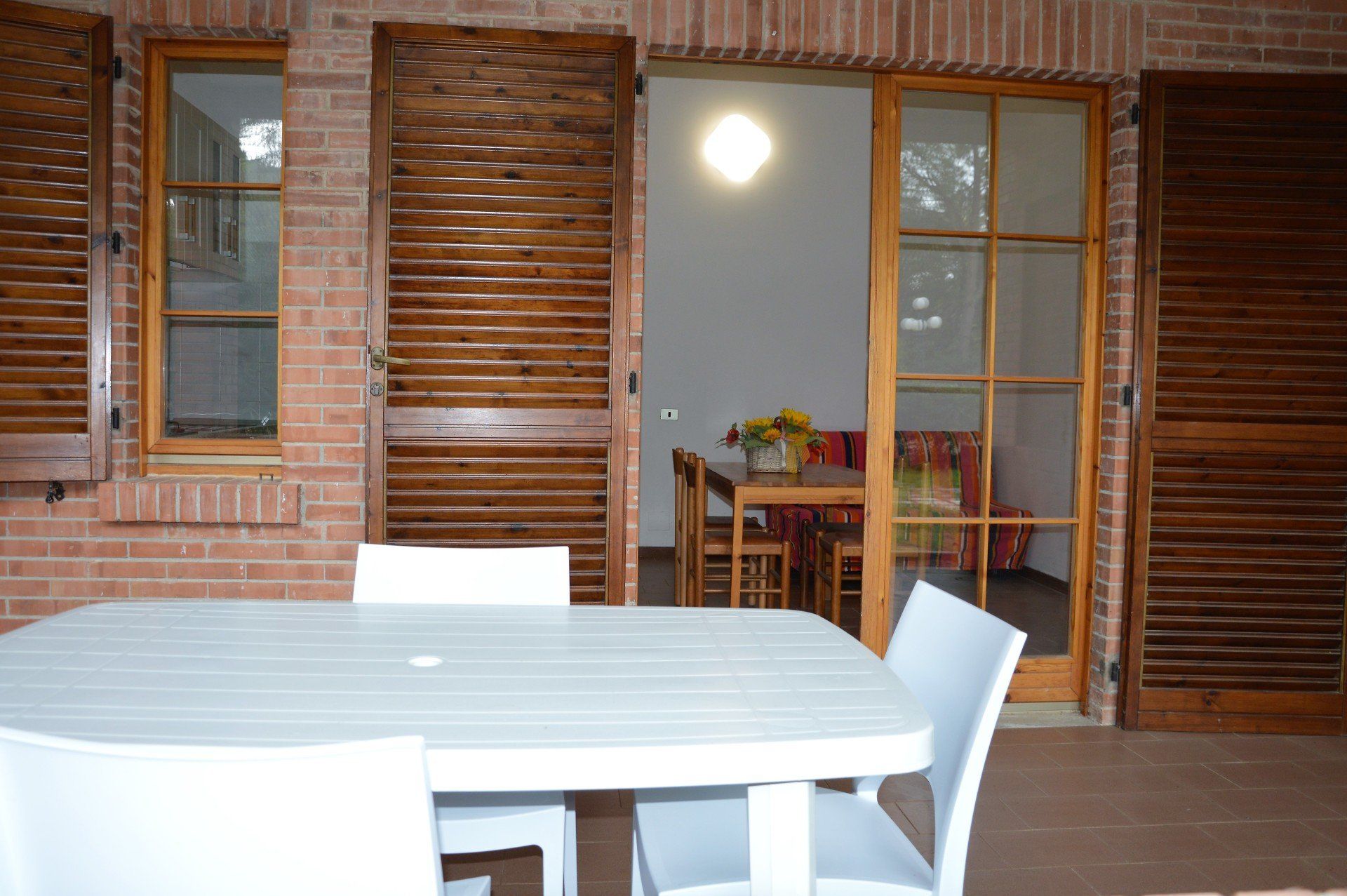 alloggio con vista piscina