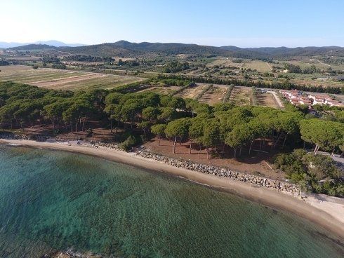 Follonica beach aerial view