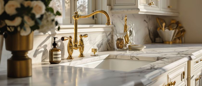 A bathroom with a sink and a mirror.