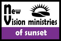 a logo for new vision ministries of sunset