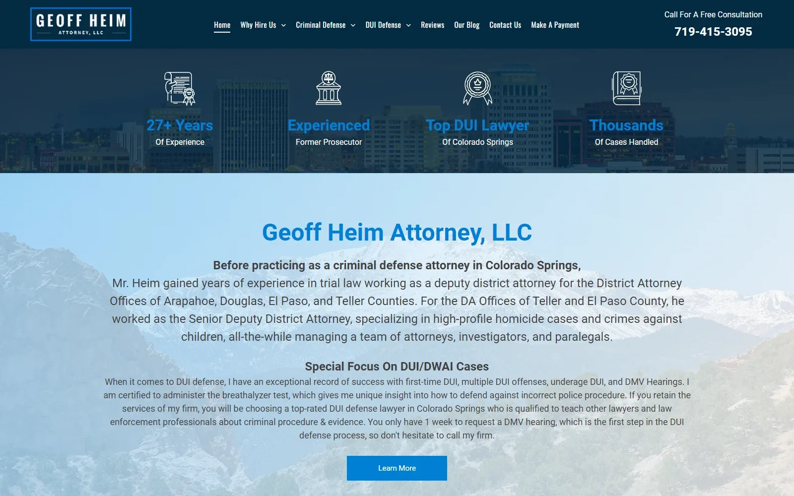 Criminal Defense Website Preview
