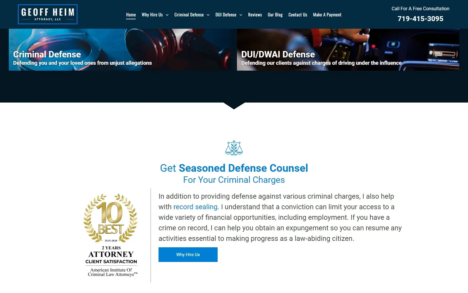 Criminal Defense Website Preview