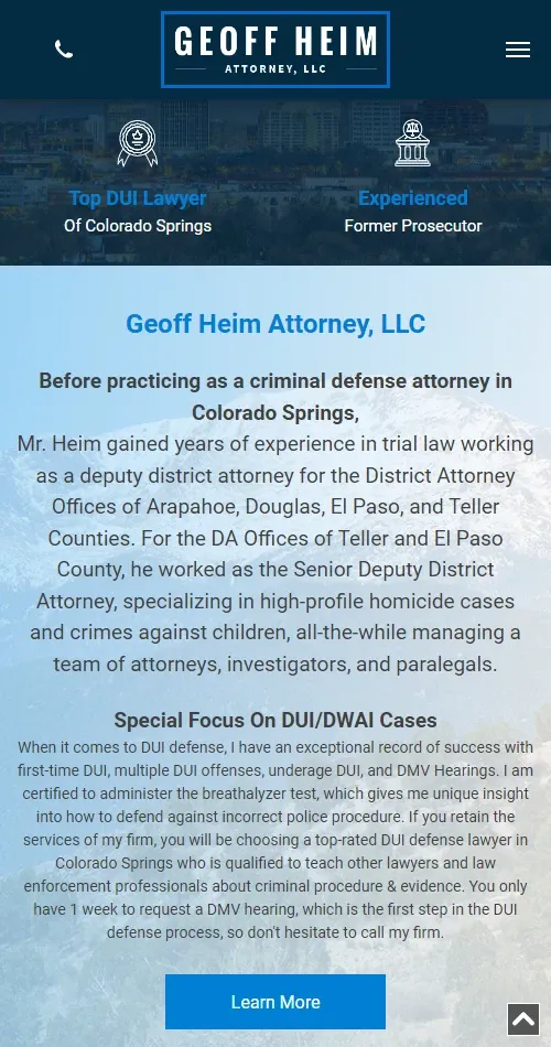 Criminal Defense Website Preview