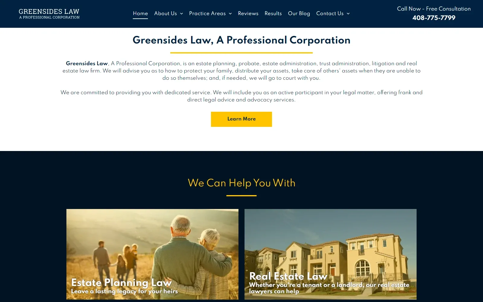 Estate Planning Website Preview