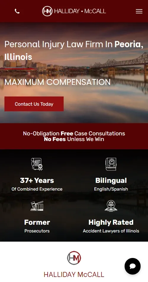 Personal Injury Law Website Preview