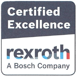 A logo for rexroth which is a bosch company