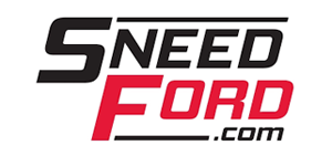 Sneed Ford logo with black and red text and 