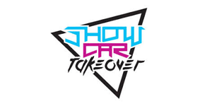 Stylized logo reading “SHOW HER TAKEOVER” in blue, pink, and black inside a triangle