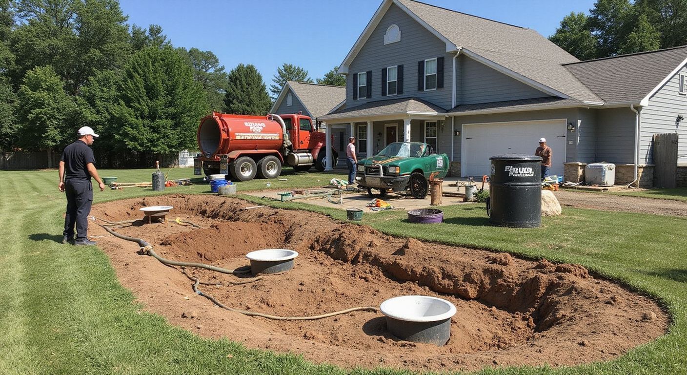 A person is working on a pipe with a wrench.
