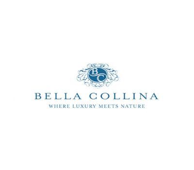A logo for bella collina where luxury meets nature.
