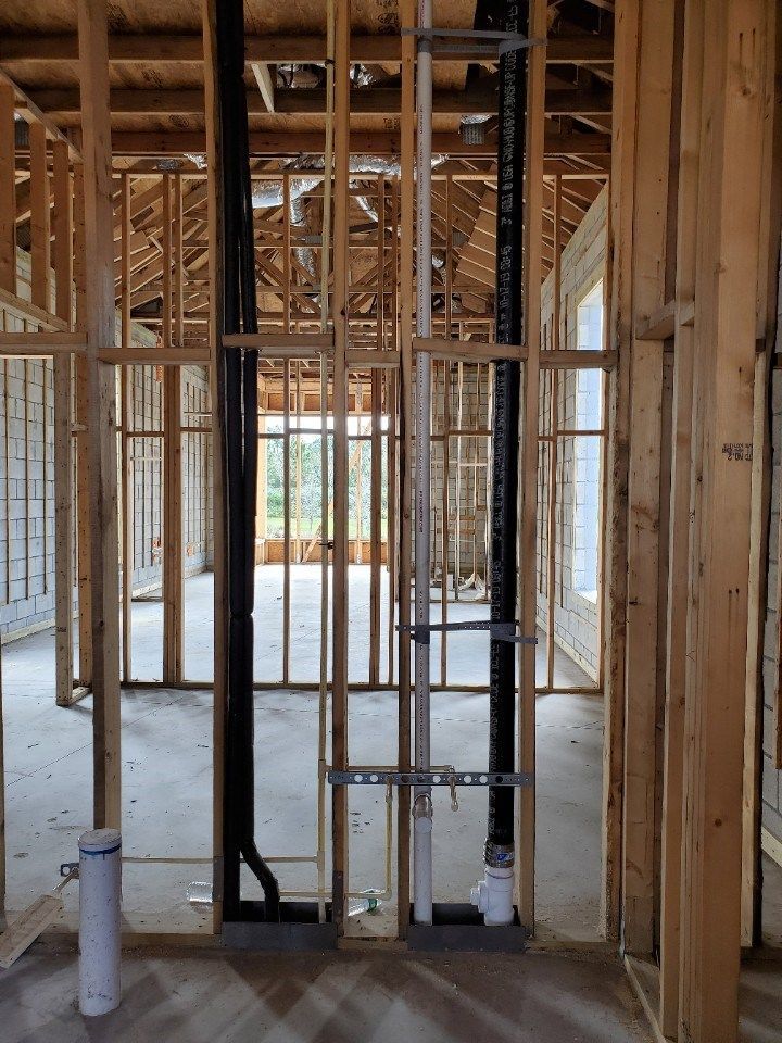 The inside of a house that is being built