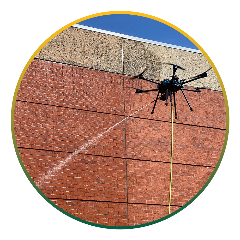 Drone Cleaning Wall – Fort Myers, FL – Sergeant Drone Wash