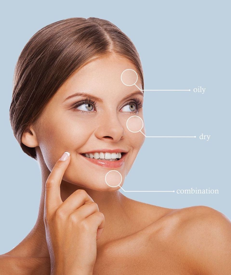 woman skin examination 