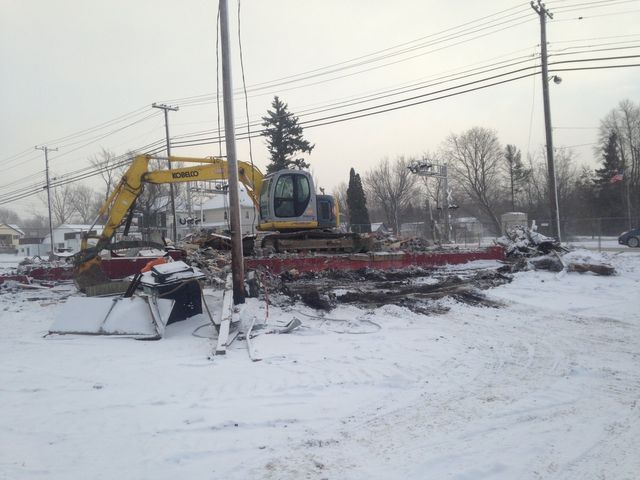 Cleaning Debris — Cranesville, PA — Brandon C. Kennedy Construction & Excavating