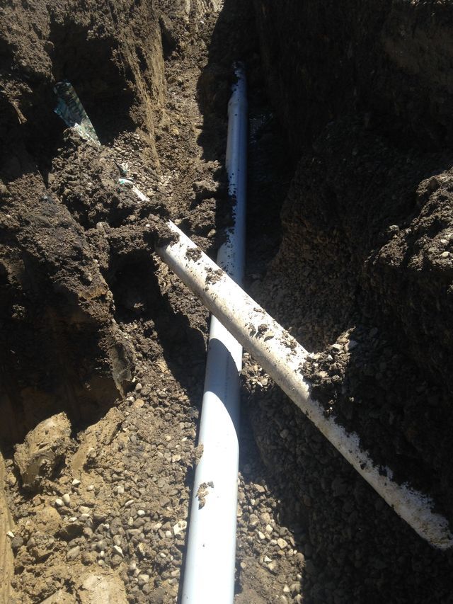 White Pipes — Cranesville, PA — Brandon C. Kennedy Construction & Excavating