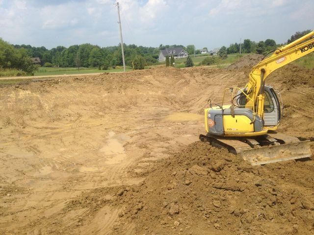 Digging Area For New Ponds — Cranesville, PA — Brandon C. Kennedy Construction & Excavating