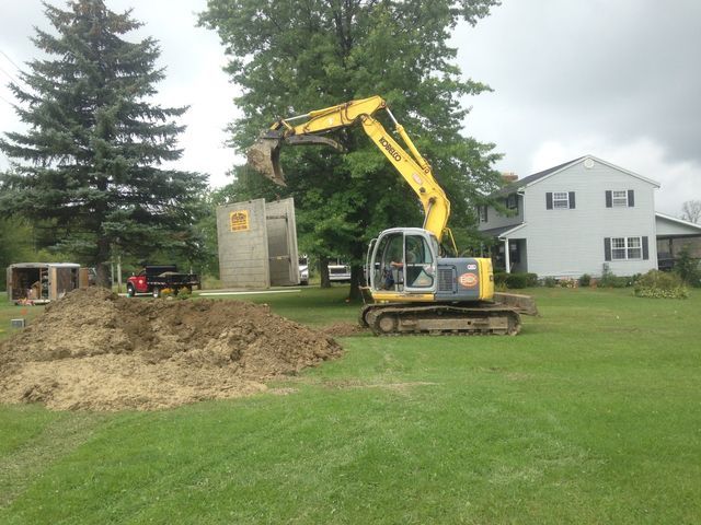 Excavating For New Sanitary Sewer — Cranesville, PA — Brandon C. Kennedy Construction & Excavating