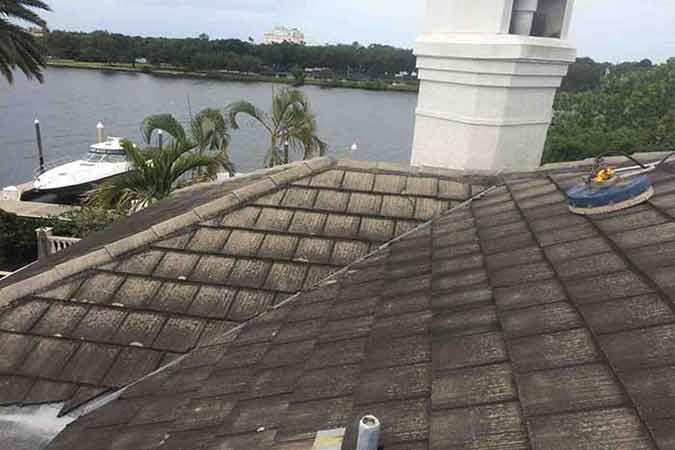 Before Cleaning the roof — Pressure Washing in Tampa Bay, FL