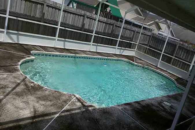 Before Cleaning the Pool — Pressure Washing in Tampa Bay, FL