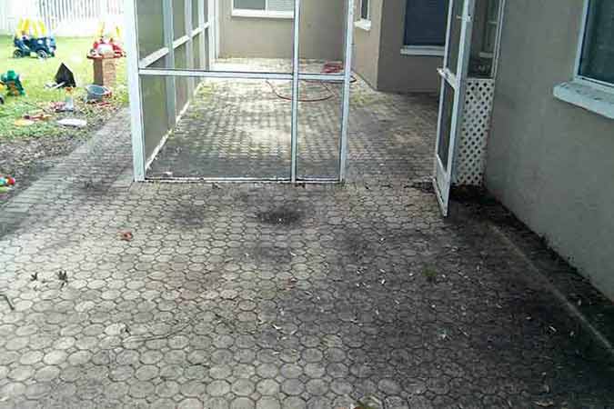 Before Cleaning the floor — Pressure Washing in Tampa Bay, FL