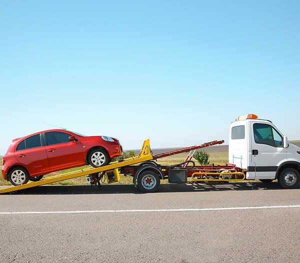 Broken Car on Country Road — Towing Services in Tully, QLD