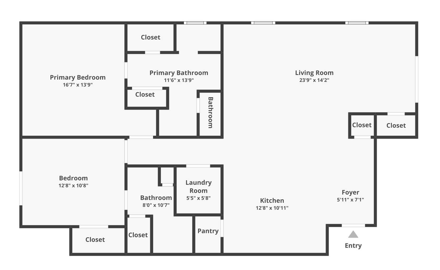 A black and white floor plan of a house.