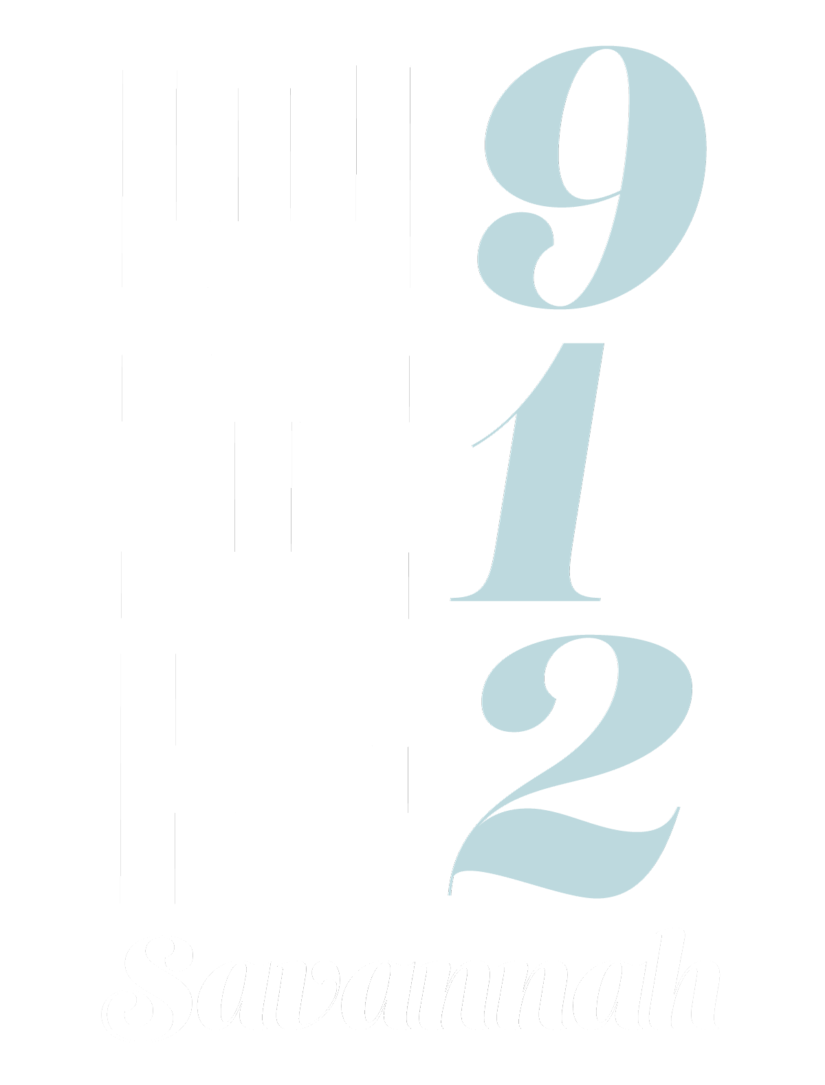 The 912 Savannah Logo White and Blue