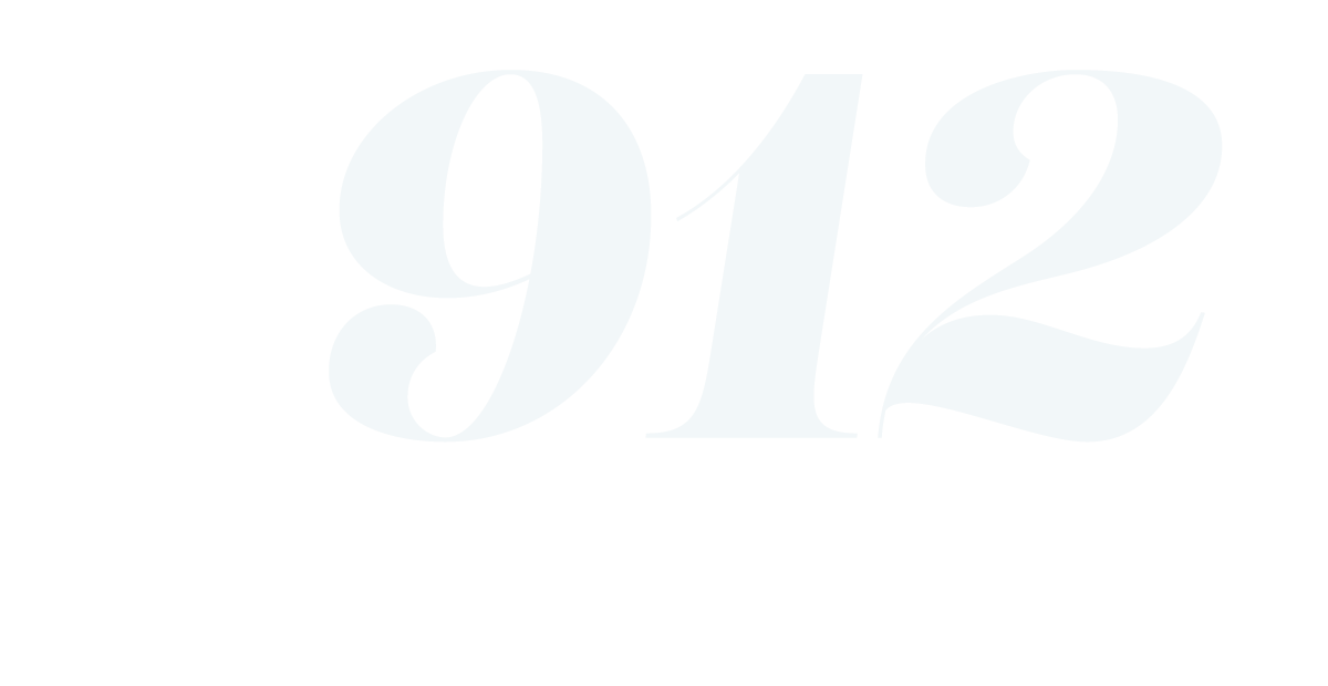 The 912 Savannah Logo White