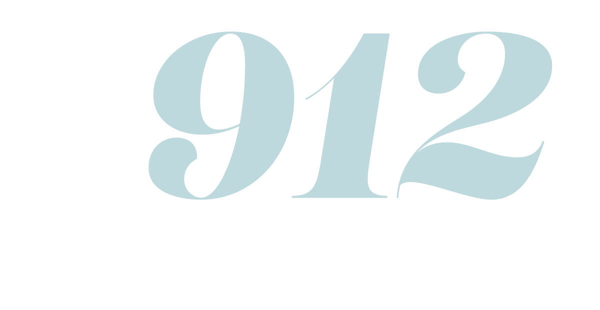 The 912 Savannah Logo White and Blue